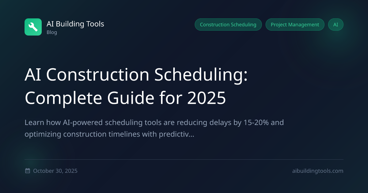 AI Construction Scheduling Software: 6 Tools Ranked (2026) | AI ...